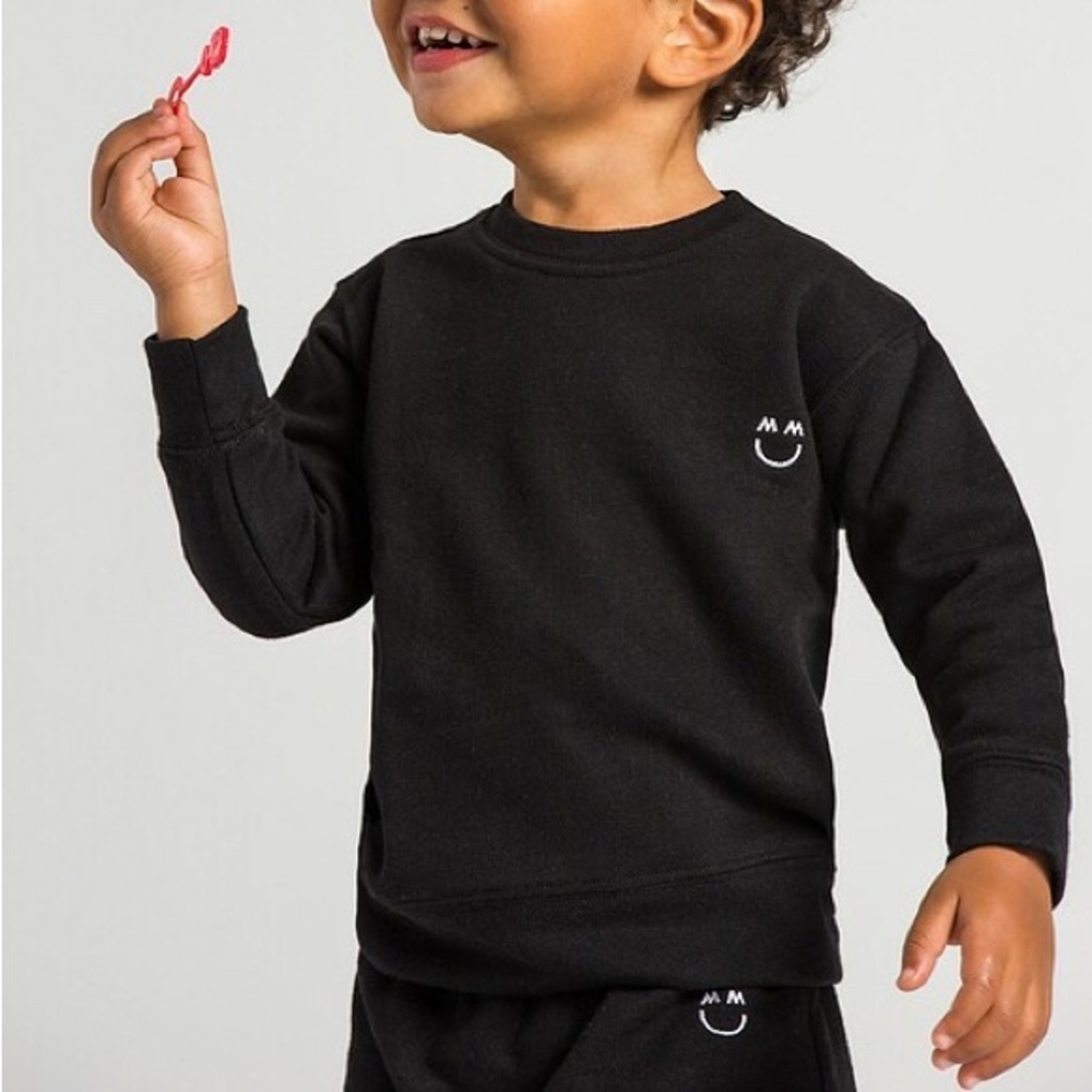 Miles and Milan The Jackie Black Crewneck Sweatshirt | Kids 3–4 Years